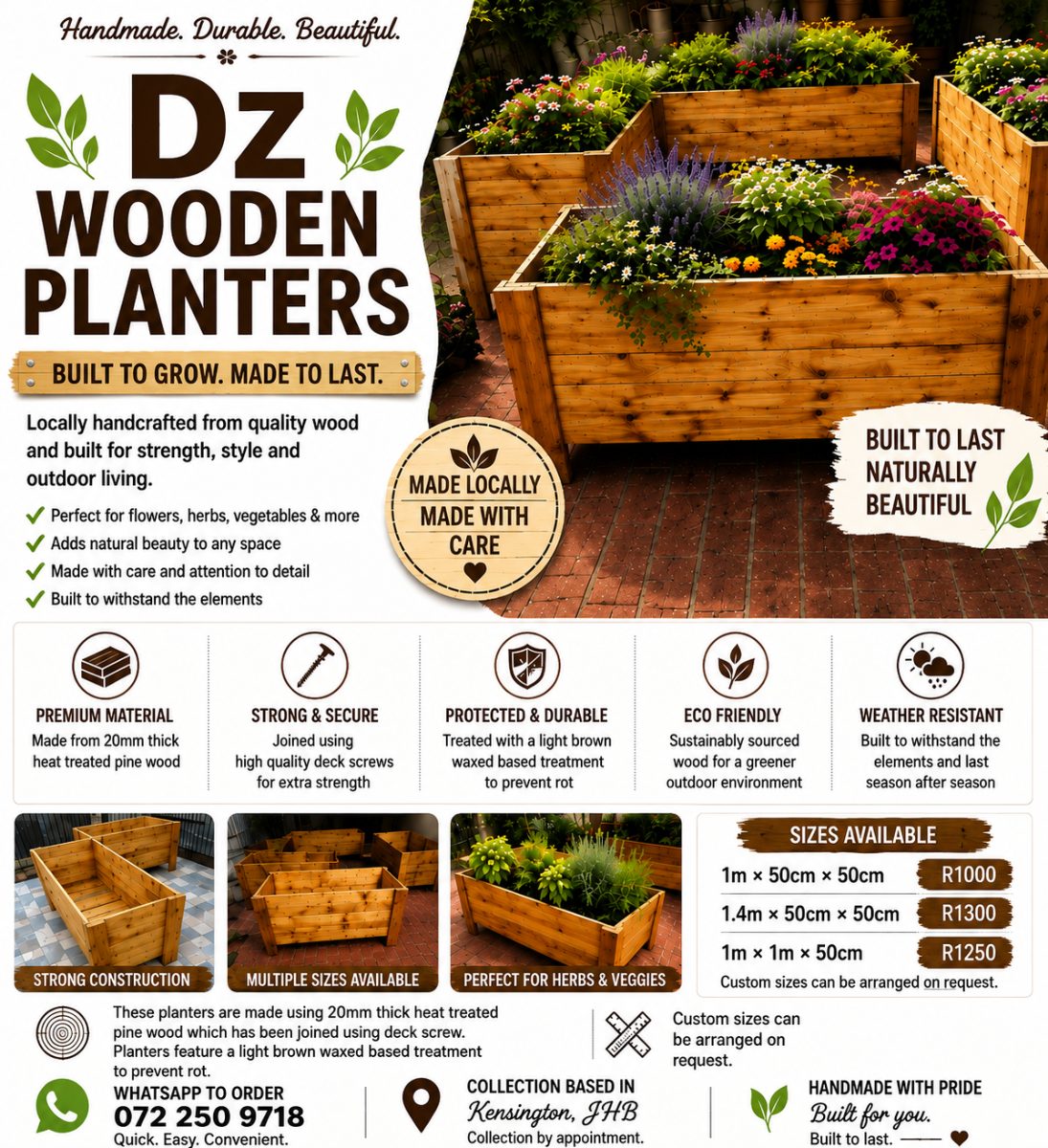 WOODEN PLANTERS